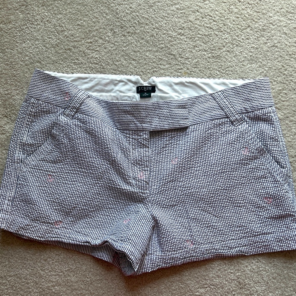 Jcrew seersucker shorts size 10